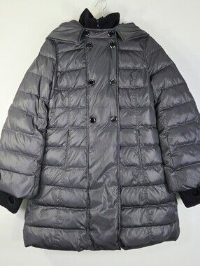 SOIA & KYO DOWN PUFFER HOODED JACKET.